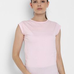 appulse Cap Sleeves Cotton Slim Fit T-shirt-image-91