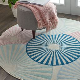 Safiya Carpet Blue Floral Hand-Tufted Woollen Carpets-56