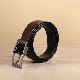 Kastner Men Black Textured Formal Belt-image-90