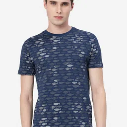 Greenfibre Conversational Printed Round Neck Slim Fit Cotton T-shirt-image-6