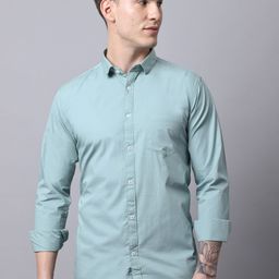 Majestic Man Men Green Slim Fit Pure Cotton Casual Shirt-image-77