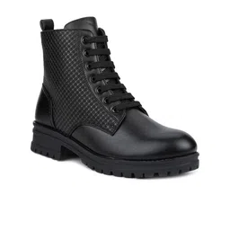 GARDIN Women Black Solid Heeled Regular Boots-picture-57