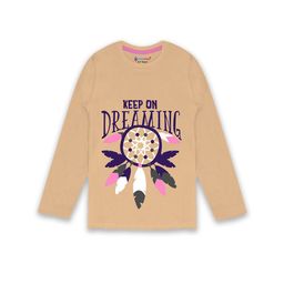 KYDA KIDS Girls Beige Typography Printed Cotton T-shirt-image-75
