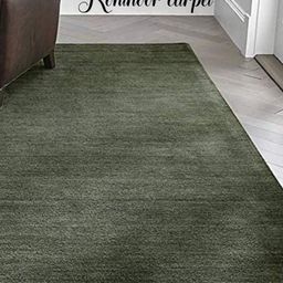 IMRA CARPET Green Solid Woollen Carpet-picture-32