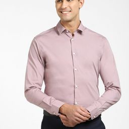 SELECTED Men Mauve Slim Fit Cotton Formal Shirt-image-25