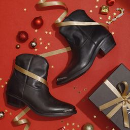 Saint G Women Black Solid Leather Ankle Boots-image-69