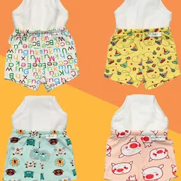 Snugkins Unisex Semi-waterproof Multicolor Potty Training Shorts Padded Pack of 4-image-25
