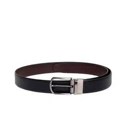 MUTAQINOTI Men Black & Brown Leather Reversible Formal Belt-image-34