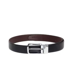 MUTAQINOTI Men Black & Brown Reversible Leather Belt-image-37