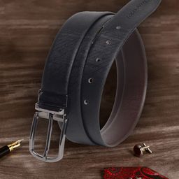 MUTAQINOTI Men Black Leather Formal Belt-image-32