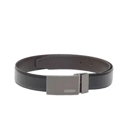 Calvadoss Men Black Textured PU Reversible  Formal Belt-image-61