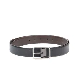 thickskin Men Black Textured Leather Formal Belt-image-93