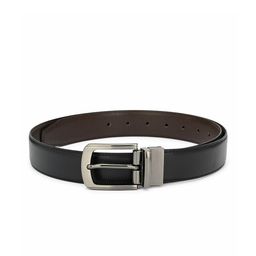 thickskin Men Black Textured Reversible Formal Belt-image-23