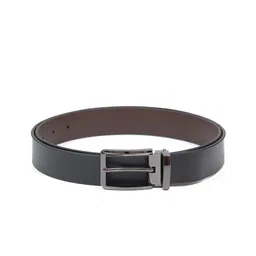 thickskin Men Black Textured Leather Formal Belt-image-91
