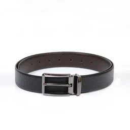 thickskin Men Black Textured Leather Reversible Belt-image-86