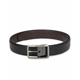 thickskin Men Black Textured PU Formal Belt-image-95