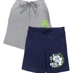 Marvel by Wear Your Mind Boys Pack of 2 Navy Blue & Grey Shorts-picture-28