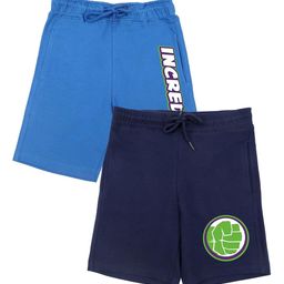 Marvel by Wear Your Mind Boys Set Of 2 Navy Blue Printed Hulk Shorts-image-77