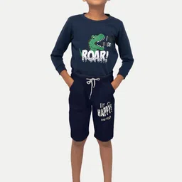 BAESD Boys Typography Printed Cotton Regular Shorts-14