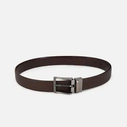 SIMON CARTER LONDON Men Brown Textured & Solid Reversible Leather Formal Belt-picture-5