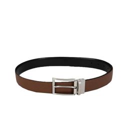 SIMON CARTER LONDON Men Brown & Black Reversible Leather Formal Belt-image-73