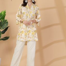Nayam By Lakshita Printed Mandarin Collar Tunic With Palazzos-image-30