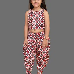 BAESD Girls Printed Top with Dhoti Pants-image-87