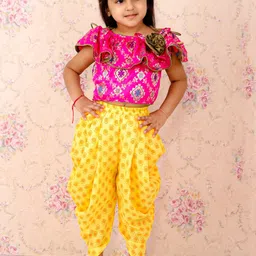 Twisha Girls Printed Top with Dhoti Pants-image-88