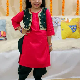 BownBee Girls Regular Kurta with Dhoti Pants-picture-47