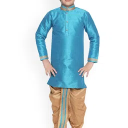 BAESD Infants Boys Mandarin Collar Kurta With Dhoti Pants-20
