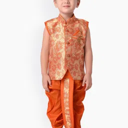 BAESD Boys Ethnic Motifs Regular Kurta with Dhoti Pants-16