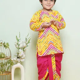 Aj DEZInES Boys Pure Cotton Kurta With Dhoti Pants-image-72