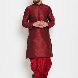 Royal Kurta Men Solid Kurta with Dhoti Pants-picture-17