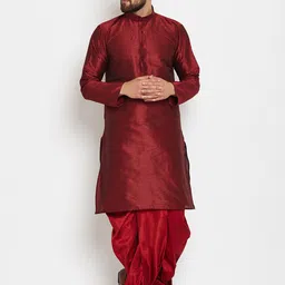 ROYAL KURTA Men Silk Blend Kurta with Dhoti Pant-image-5
