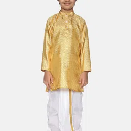 Sethukrishna Boys Gold-Toned Kurta with Dhoti Pants-picture-45