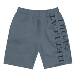 HELLCAT Girls Typographic Printed Mid-Rise Cotton Shorts-image-24