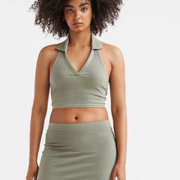 H&M Women Green Solid Mini Skirts-image-79