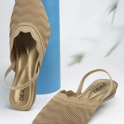 DEAS Pointed Toe Textured Mules With Backstrap-17