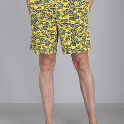Free Authority Men Yellow Minions Printed Pure Cotton Boxers-image-89