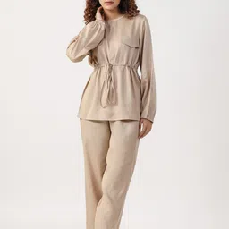 SANSKRUTIHOMES Round Neck Waist Te-Ups Night suit-image-42