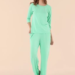 Nite Flite Women Sea Green Solid Night suit-image-92