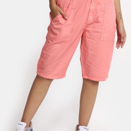 V-Mart Women Mid Rise Cotton Shorts-image-114