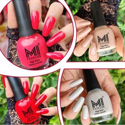MI FASHION Set of 4 Extreme High Gloss Nail Polish Lacquer with Pro Stay Formula-15ml each-54