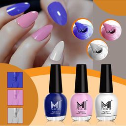 MI FASHION Set of 3 High Shine Vernis A Ongles Nail Polish 15ml Each - 766, 715, 701-image-82