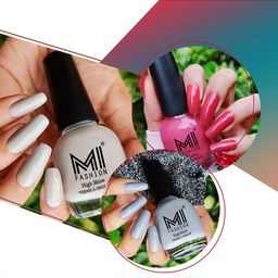 MI FASHION Set of 3 Extreme High Gloss Nail Polish Lacquer with Pro Stay Formula-15ml each-0