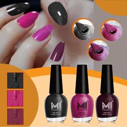 MI FASHION Set of 3 High Shine Vernis A Ongles Nail Polish 15ml Each - 703, 732, 744-image-20