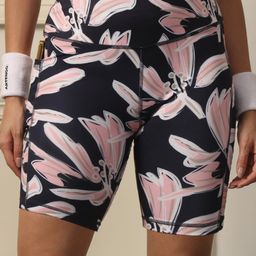 Soie Women Abstract Printed Slim Fit High-Rise Sports Shorts-6