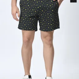BAESD Men Pack of 2 Geometric Printed Loose Fit High-Rise Cotton Regular Shorts-7
