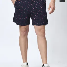 BAESD Men Pack of 2 Geometric Printed Loose Fit High-Rise Cotton Regular Shorts-6