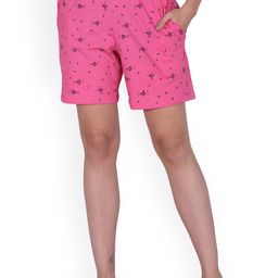 BAESD Women Conversational Printed High Rise Pure Cotton Shorts-image-69
